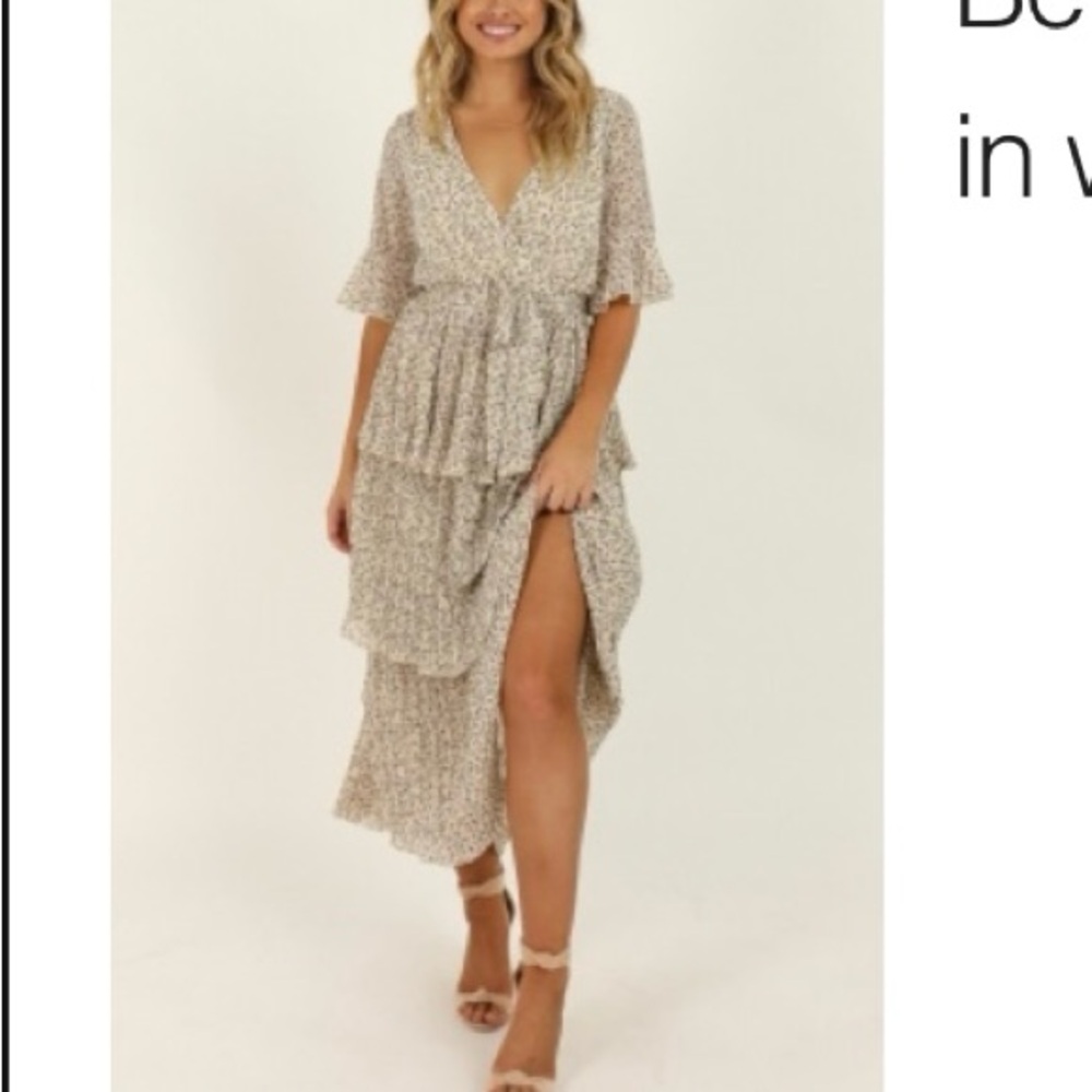 Showpo White Floral Dress